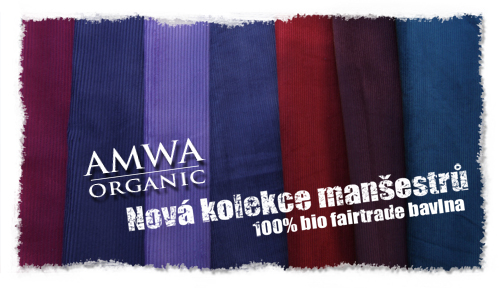 100% fairtrade biobavlna manšestry